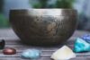 Brass Singing Bowl With Crystals