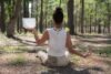 Jeny Dawson Holding Crystal Bowl In Woods